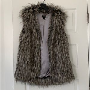 Faux fur vest